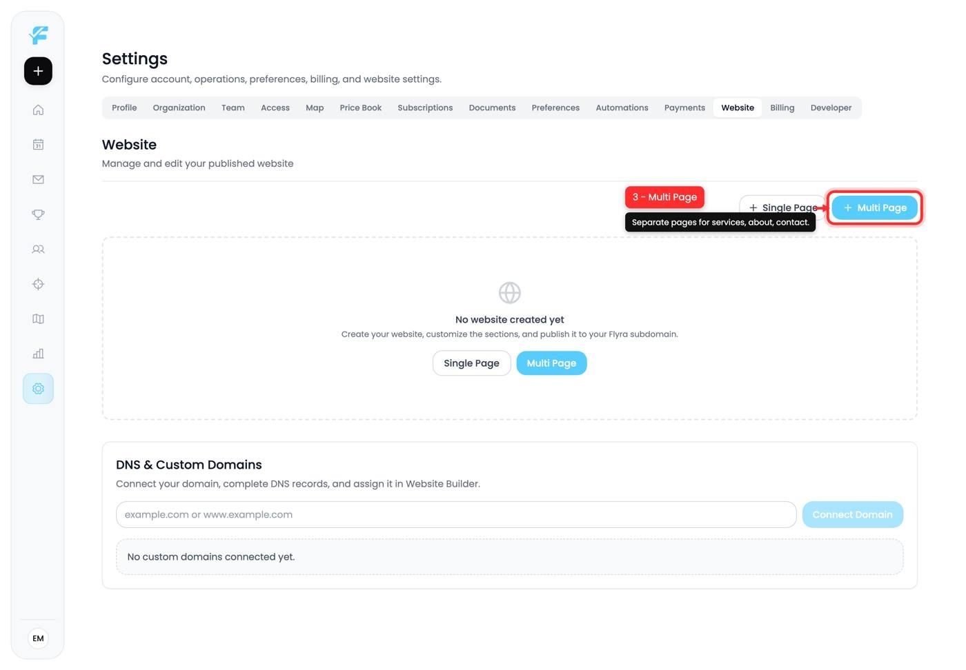 The Multi Page option