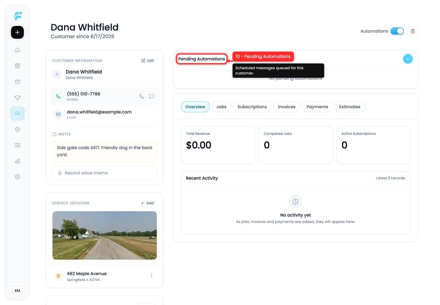 Pending Automations