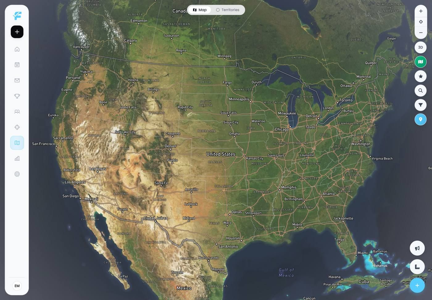 The Map page