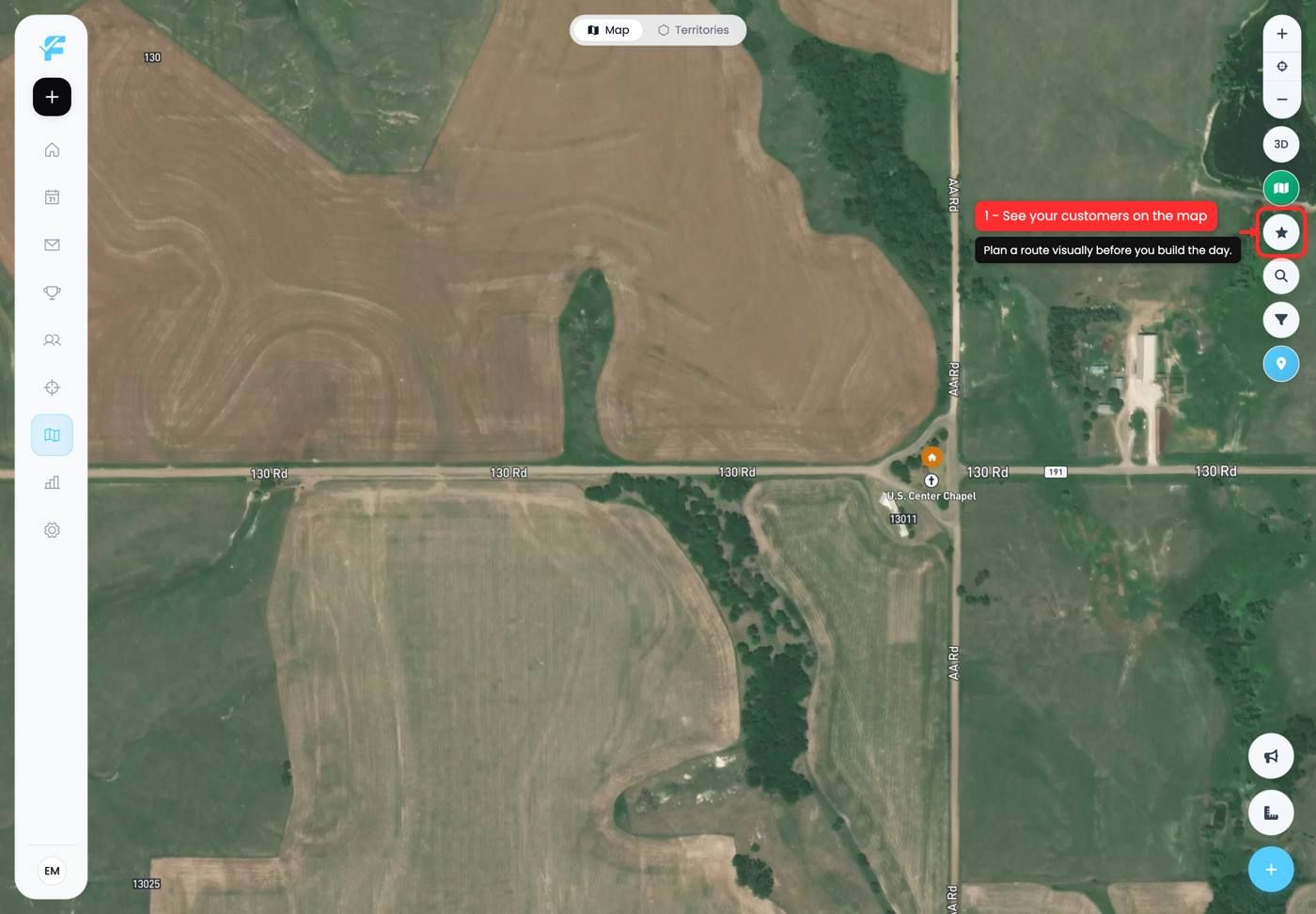 Show Customers on the map