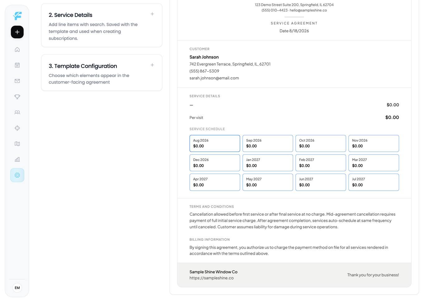 The Documents page in full