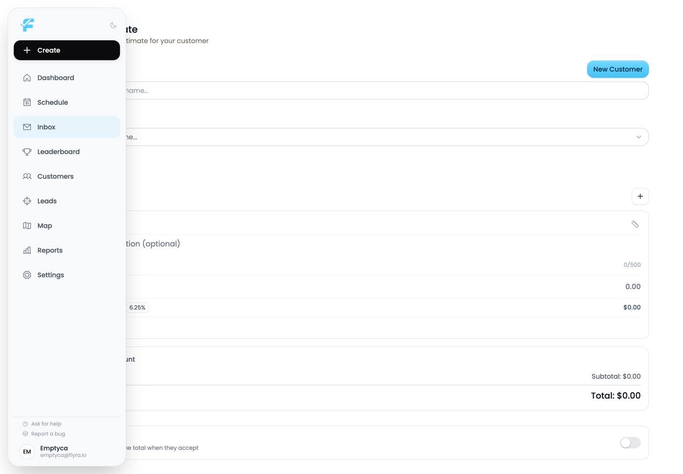 The estimate builder