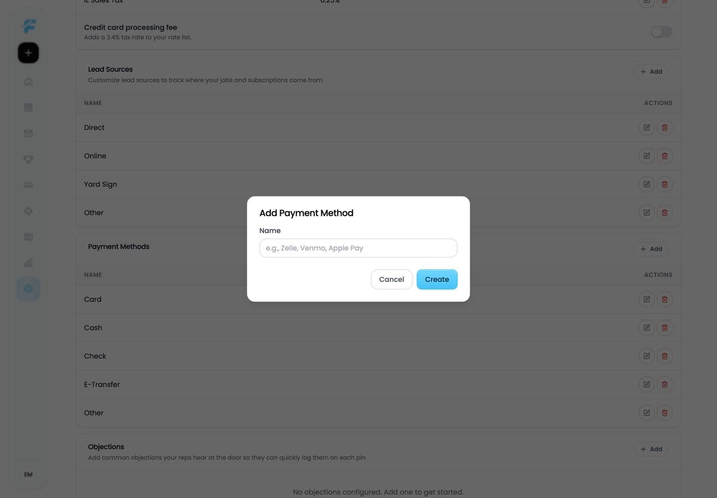 The add method form