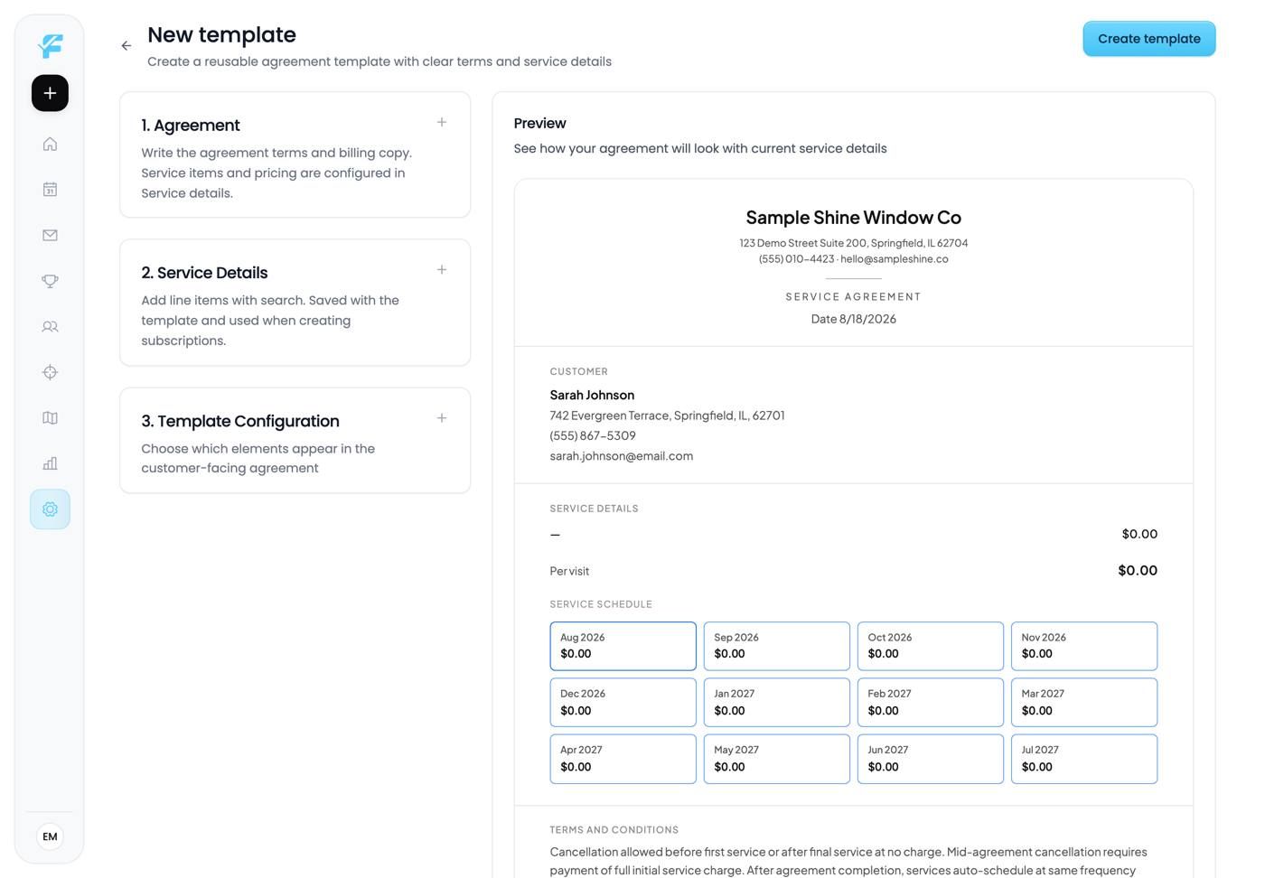 The template builder
