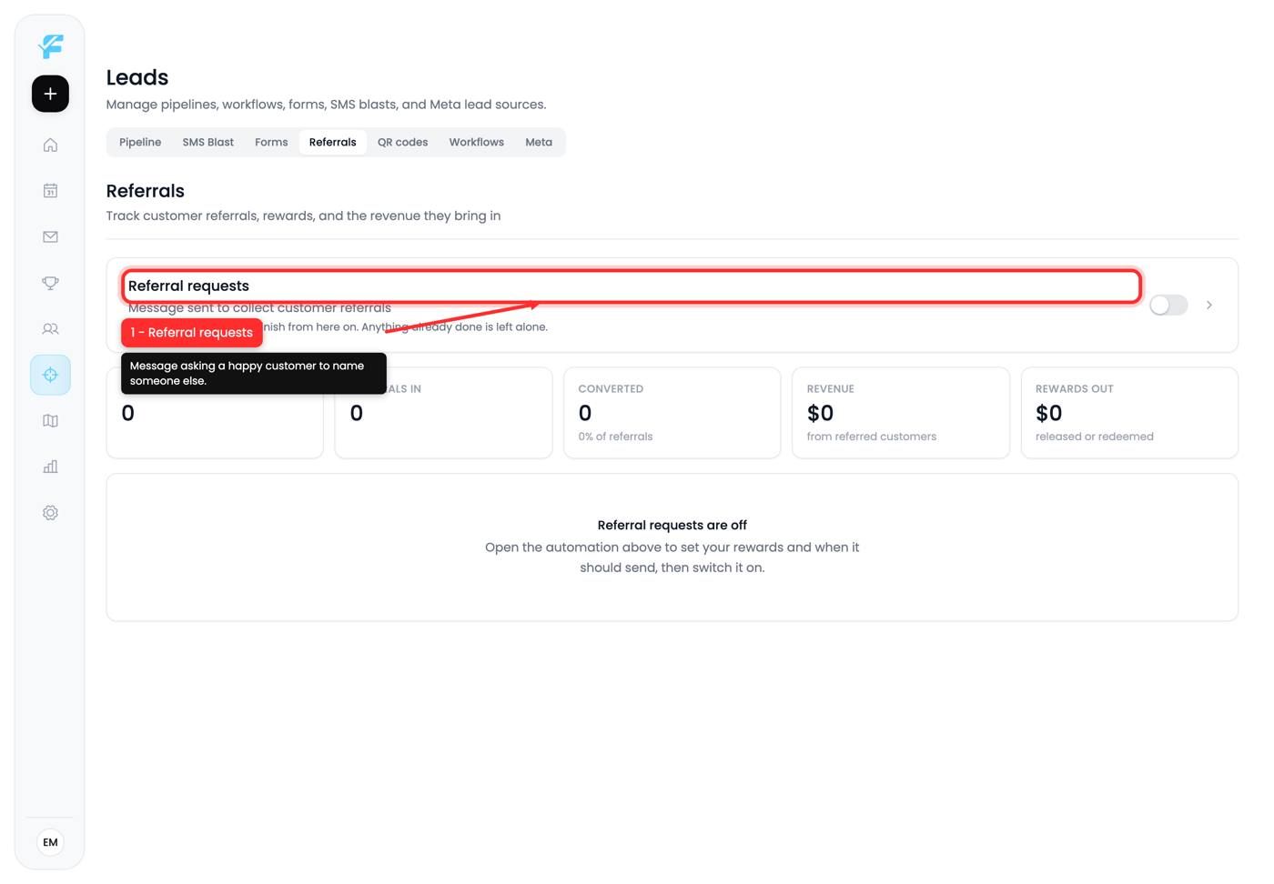 Referral requests