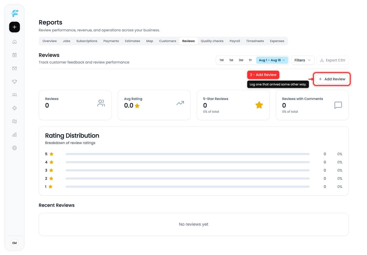 The Add Review button