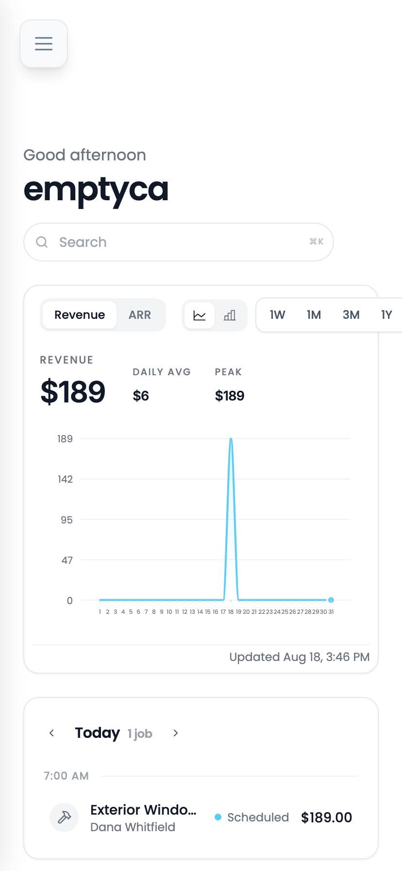 The Dashboard on a phone