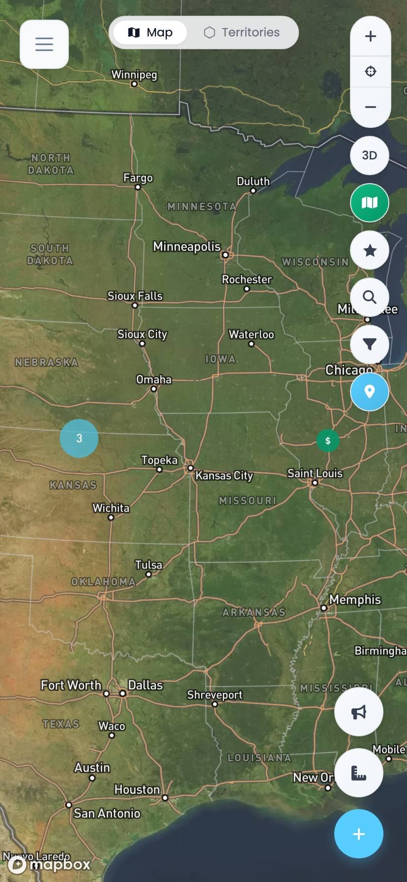 The Map on a phone